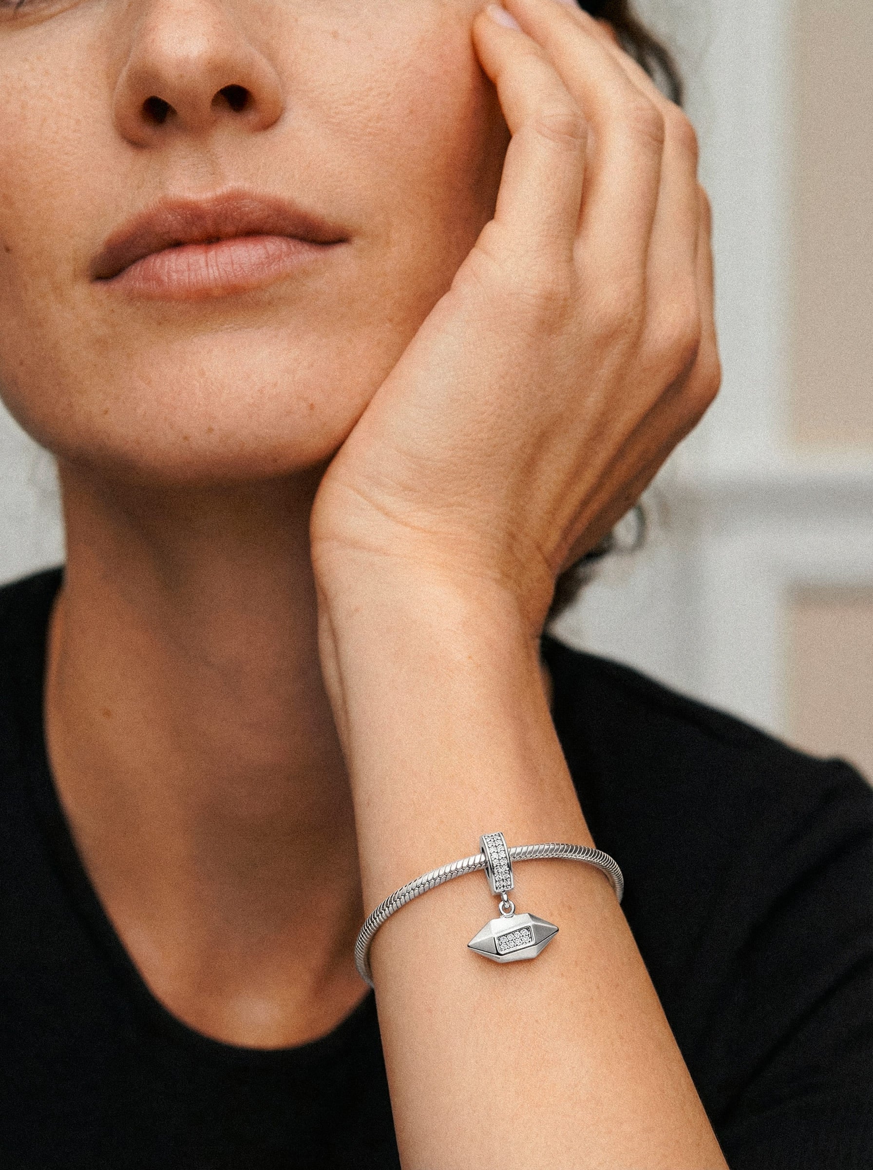 Zaman Kapsülü Charm Eight Stars White (925 Ayar Gümüş) - Text To Next