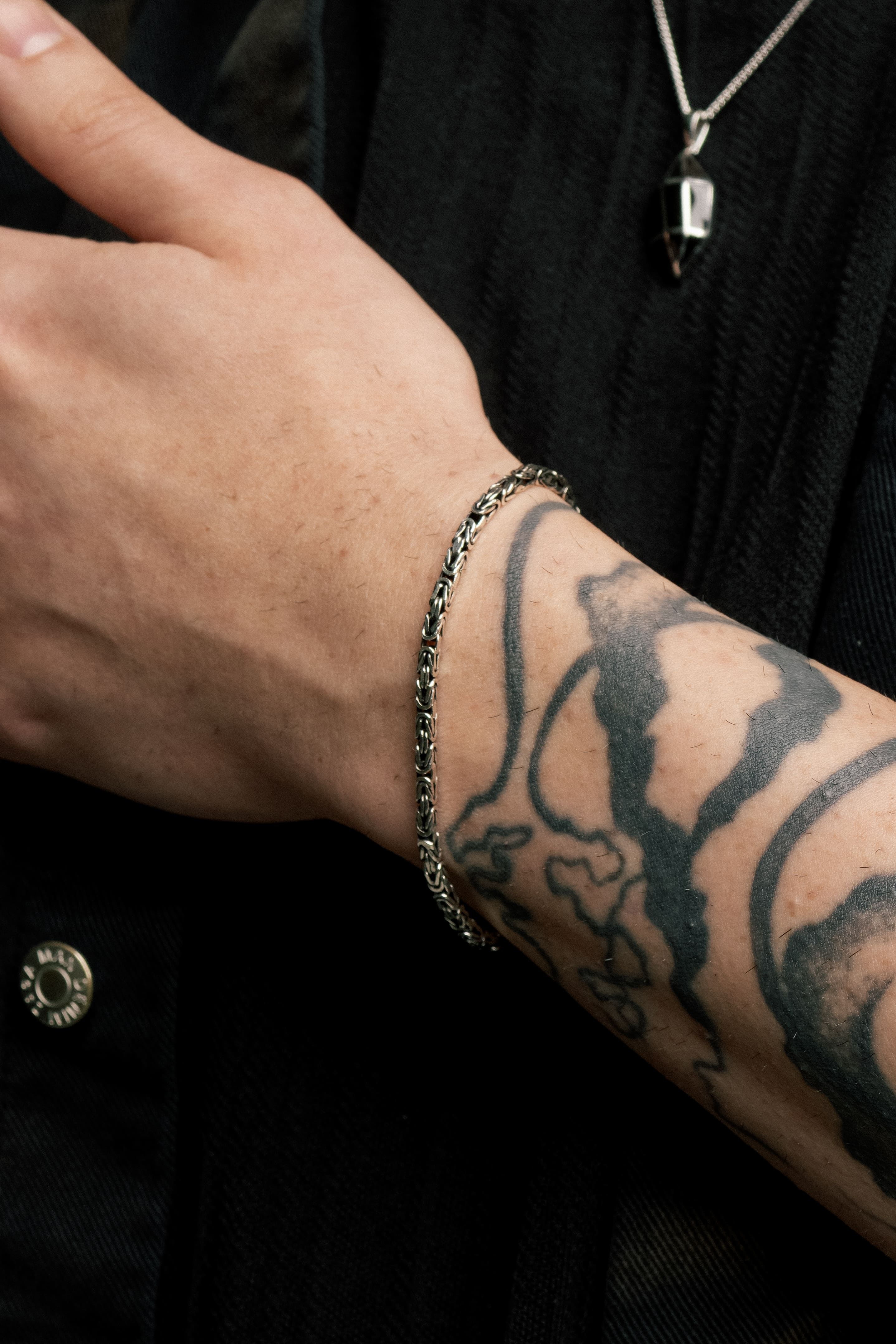 Kral Zaman Kapsülü Bileklik (925 Ayar Gümüş) Couple - Text To Next