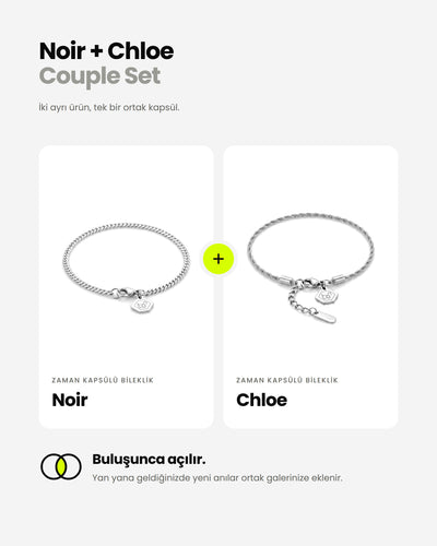 Noir + Chloe Charm Couple Zaman Kapsülü - Text To Next