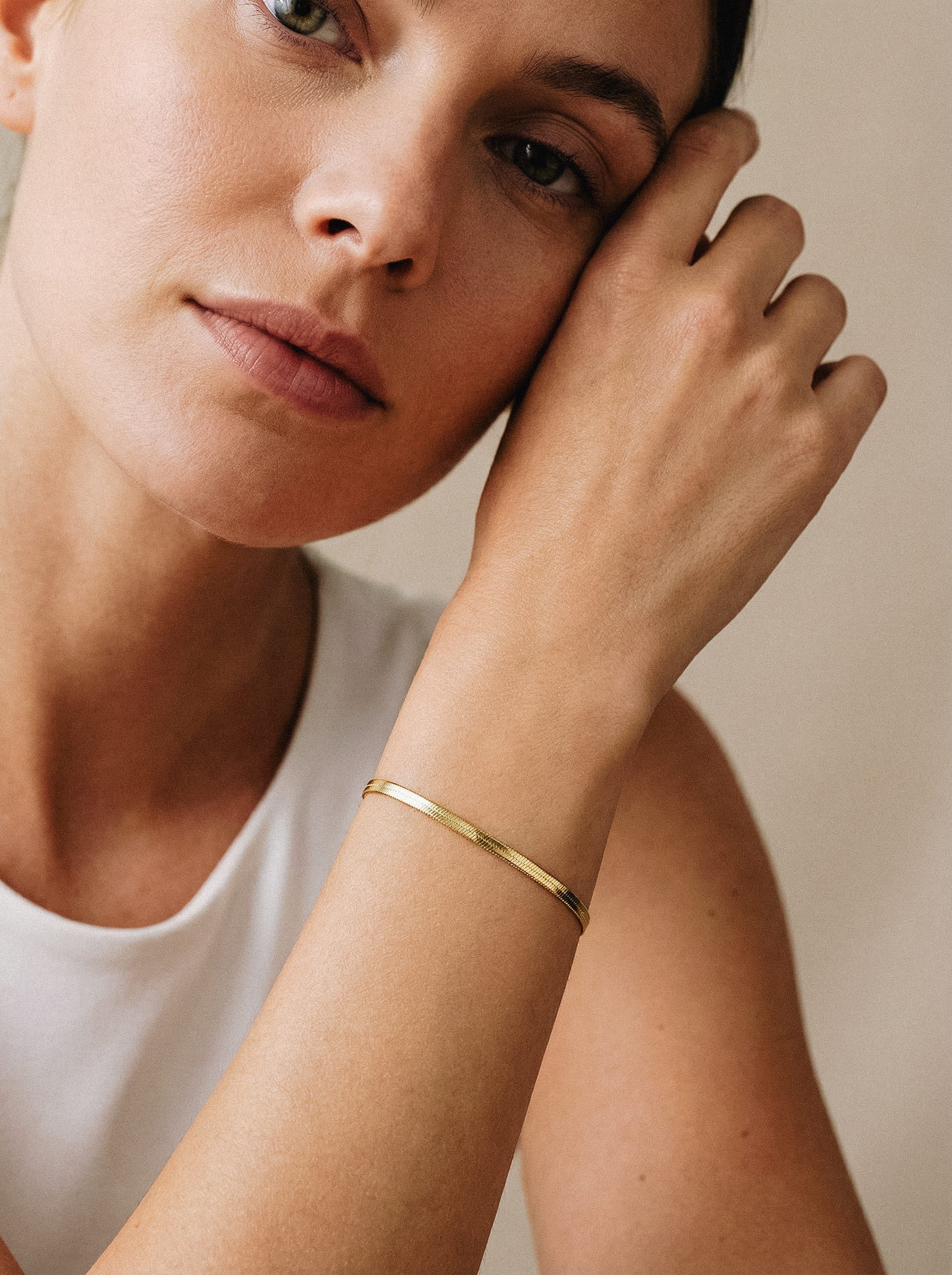 Santorin Zaman Kapsülü Bileklik (316L Paslanmaz Çelik) Gold - Text To Next