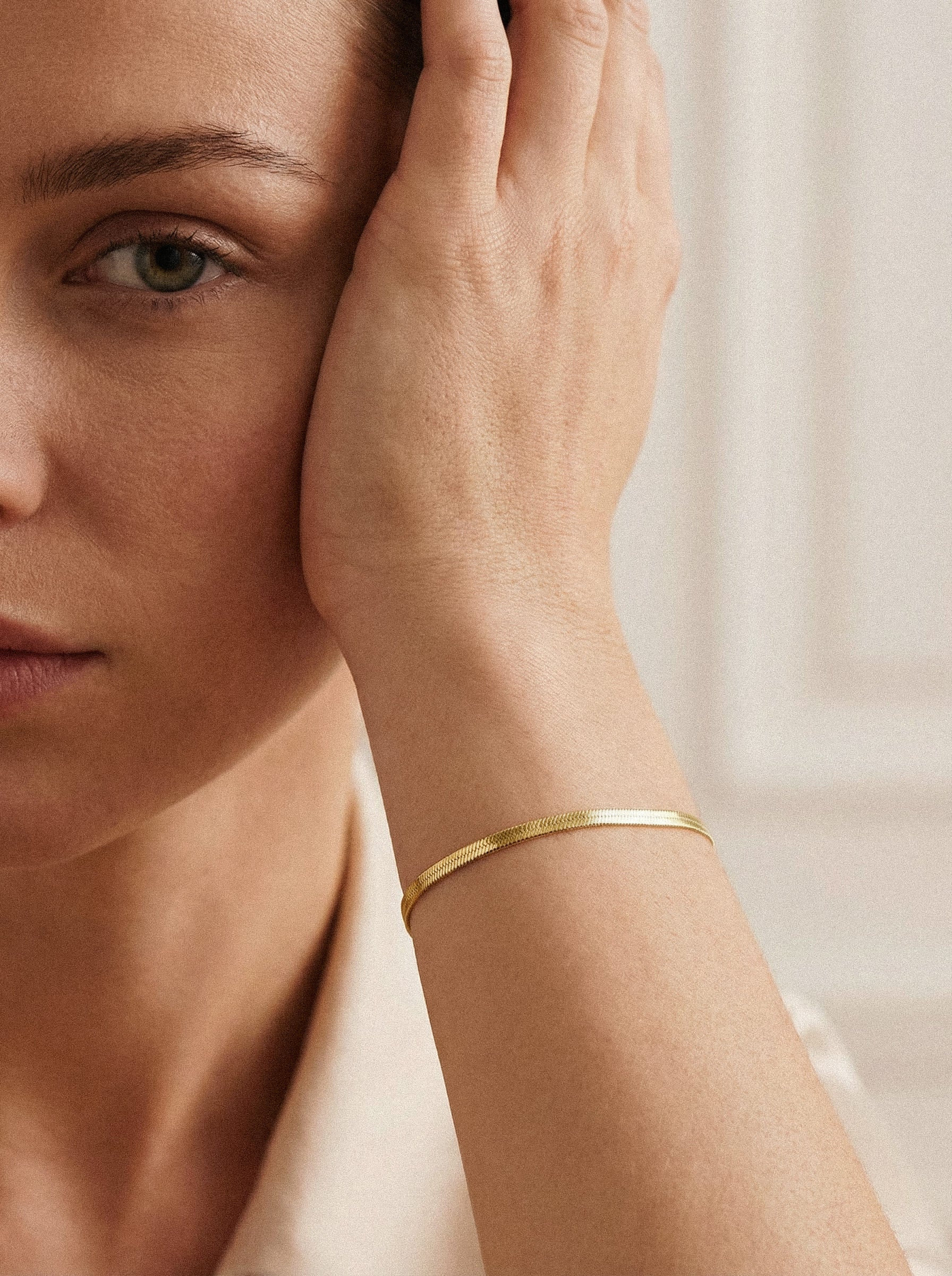 Santorin Zaman Kapsülü Bileklik (316L Paslanmaz Çelik) Gold - Text To Next