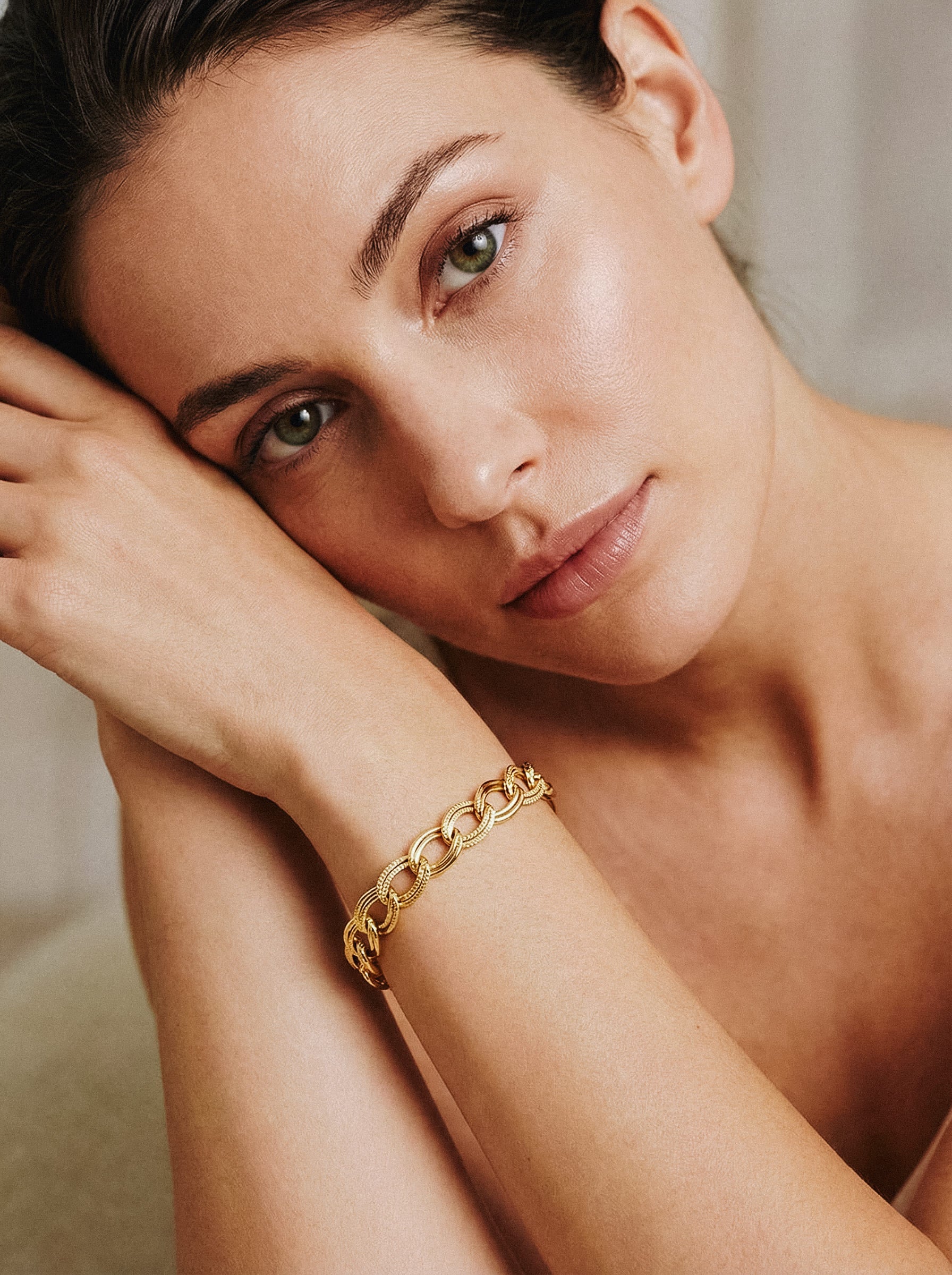 Vera Zaman Kapsülü Bileklik (316L Paslanmaz Çelik) Gold Couple - Text To Next